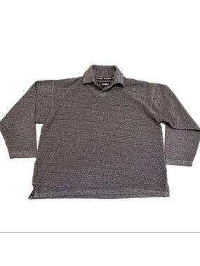 FUBU Vintage Fleece Collared Long Sleeve Streetwear Sweater - Mens Small